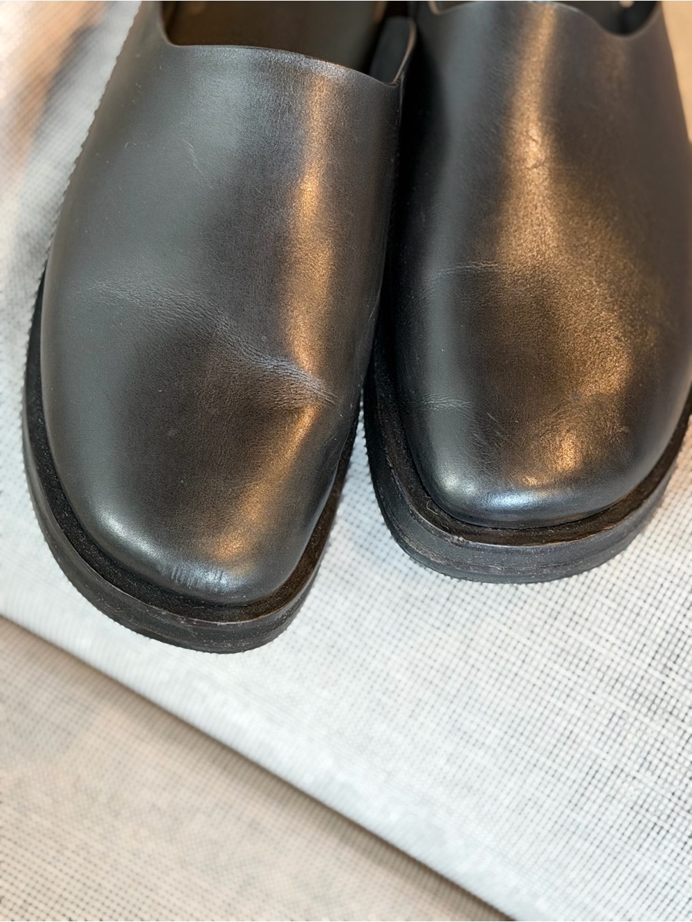 The Row Sabot Black Leather Mule, 38 - Picture 4 of 7